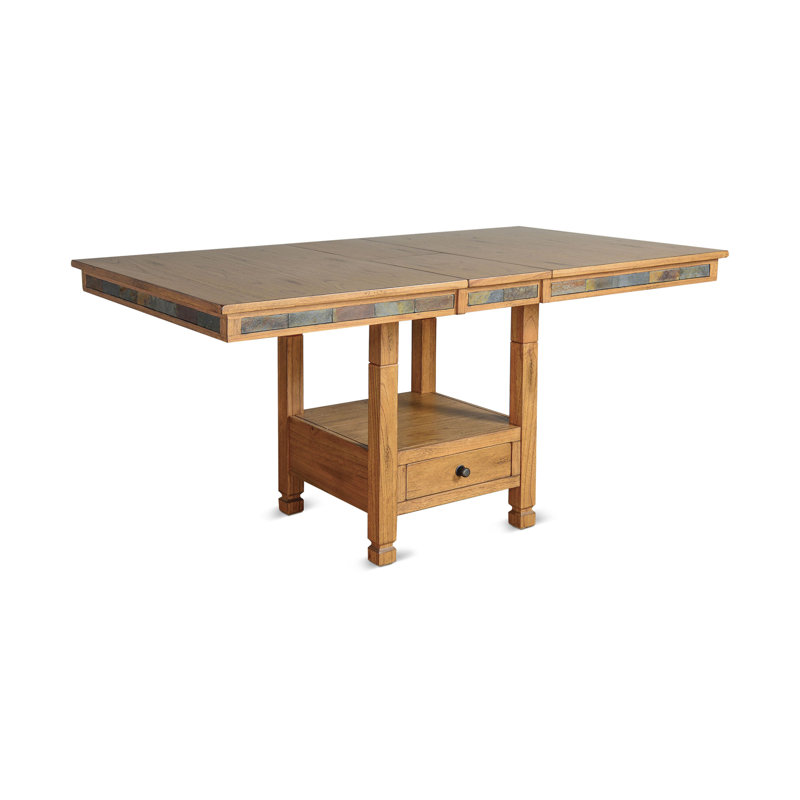 Loon Peak® Fresno Counter Height Extendable Butterfly Leaf Dining Table